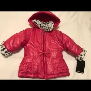 Brand new with tag,London Fog Jacket, 12M, hot pink